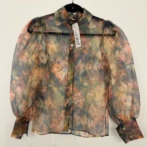 NWT Jeff Gallano French Designer Blouse.